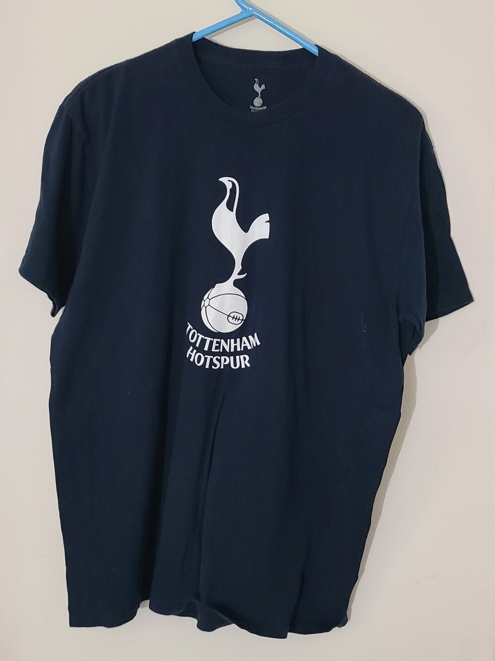 Tottenham Hotspur Navy Tee with White Crest T-Shirt Medium